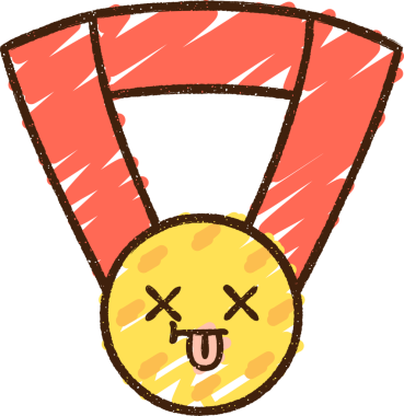 Bir insan tarafından çizilen Altın Madalya Tebeşiri