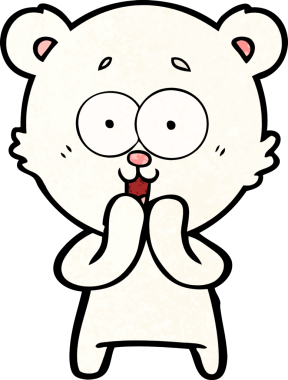 Bir insan tarafından çizilmiş kutup ayısı karikatürü