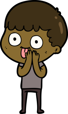 Bir insan tarafından çizilmiş çizgi film adamı.