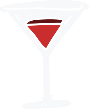 Bir insan tarafından çizilmiş kırmızı karalama kokteyli.