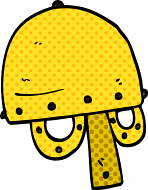 Bir insan tarafından çizilmiş karalama Viking miğferi