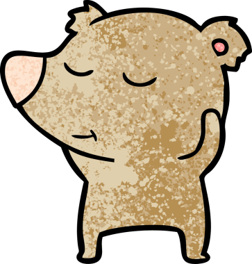 Bir insan tarafından çizilmiş bir çizgi film karakteri.