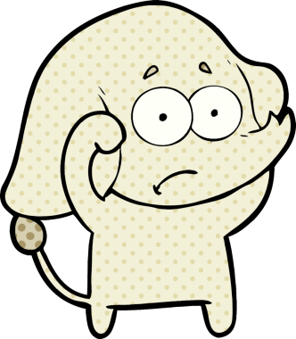 bir insan tarafından çizilmiş belirsiz bir fil.