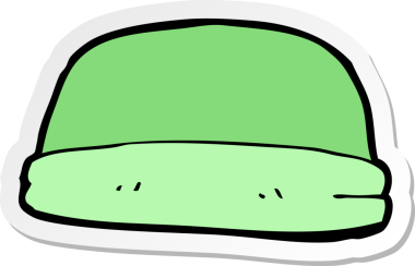 Bir insan tarafından çizilmiş bir çizgi film şapkasının çıkartması.