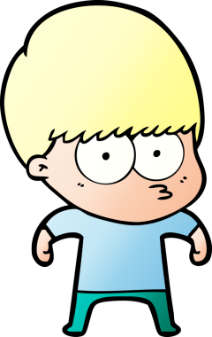 Bir insan tarafından çizilmiş sinirli çizgi film çocuğu.