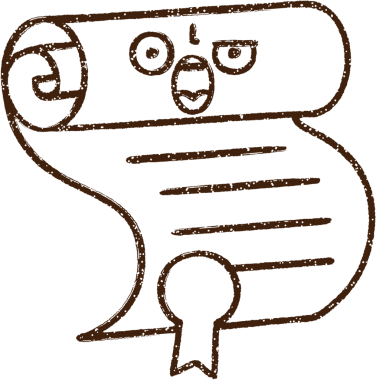 Bir insan tarafından çizilmiş Sertifika Kömürü Çizimi