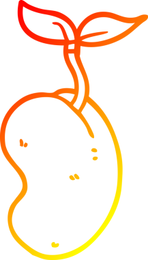 Bir insan tarafından çizilmiş bir çizgi film tohumu çizimi.