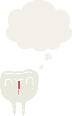 Düşünce baloncuğu olan çizgi film mutlu dişi insan tarafından çizilmiş.