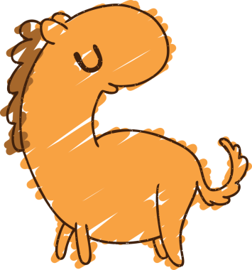 Bir insan tarafından çizilen At Tebeşiri