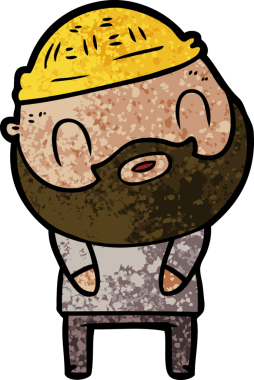 Bir insan tarafından çizilmiş sakallı bir adam.