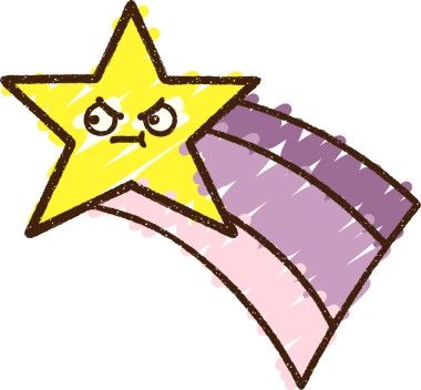 Bir insan tarafından çizilen Kayan Yıldız Tebeşiri