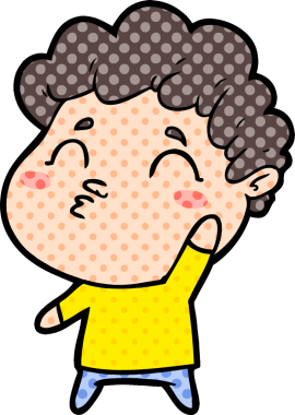 Çizgi film adamı somurtuyor Bir insan tarafından çizilmiş