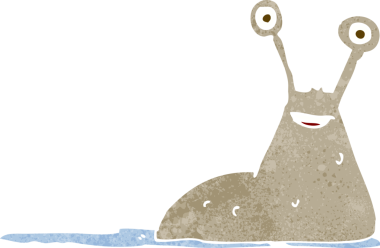 Bir insan tarafından çizilmiş karikatür sümüklüböceği