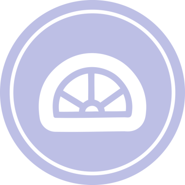 Bir insan tarafından çizilen açıölçer matematik ekipmanı dairesel simgesi