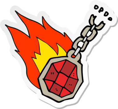 Bir insan tarafından çizilmiş sihirli bir kolyenin çıkartması.