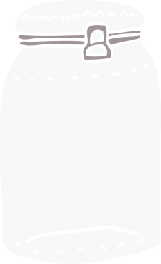 Bir insan tarafından çizilmiş karalama cam kavanozu.