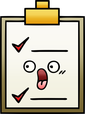 Bir insan tarafından çizilmiş bir kontrol listesinin gölgelendirilmiş çizimi