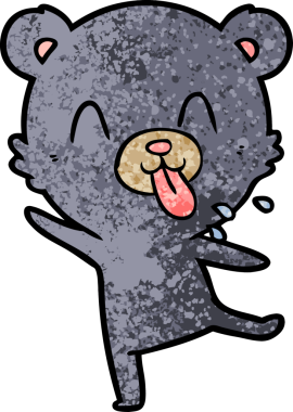 Bir insan tarafından çizilmiş bir çizgi film karakteri.