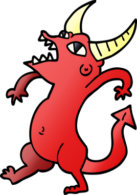 Bir insan tarafından çizilmiş karikatür cadılar bayramı canavarı