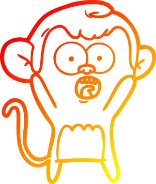 Bir insan tarafından çizilmiş bir çizgi filmin sıcak gradyan çizimi.