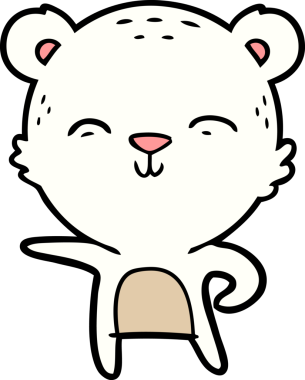 Bir insan tarafından çizilmiş kutup ayısı karikatürü