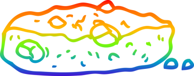 Bir insan tarafından çizilmiş çikolatalı kurabiyenin çizimi.