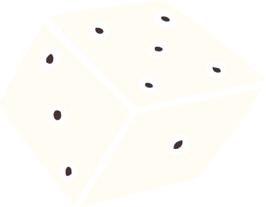 bir insan tarafından çizilmiş düz renk çizgi film zarları