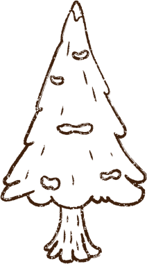 Bir insan tarafından çizilmiş Noel Ağacı Kömürü