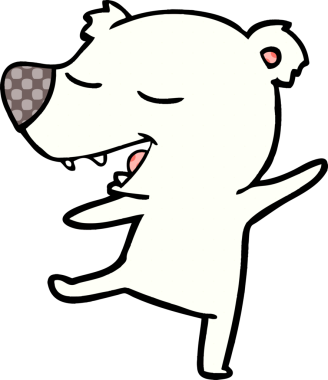 Bir insan tarafından çizilmiş kutup ayısı karikatürü