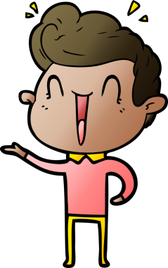 Bir insan tarafından çizilmiş heyecanlı bir çizgi film.