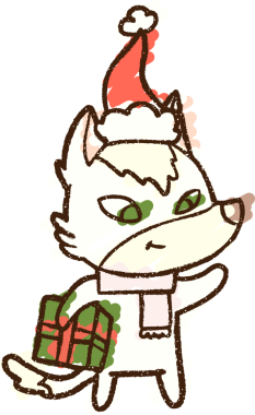 Bir insan tarafından çizilmiş Noel Tilkisi Tebeşiri