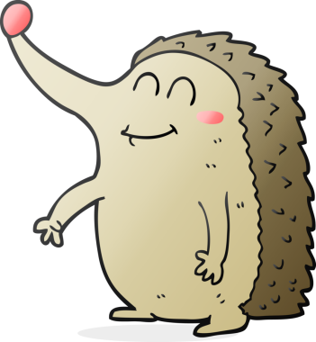 Bir insan tarafından çizilmiş serbest çizim bir kirpi.