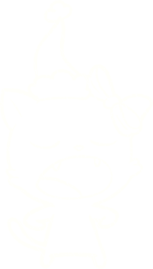 Bir insan tarafından çizilen Noel Kedisi Tebeşiri