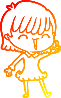 Bir insan tarafından çizilmiş bir karikatür kadın çizimi