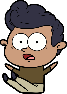 Bir insan tarafından çizilmiş karikatür adam.