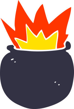 Bir insan tarafından çizilmiş, patlayan karalama kazanı.