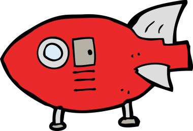 bir insan tarafından çizilmiş uzay roketi