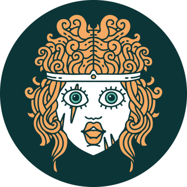 Bir insan tarafından çizilmiş insan barbar karakteri simgesi