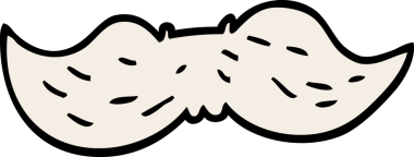 Bir insan tarafından çizilmiş karikatür adam bıyığı.