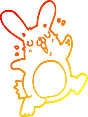 Bir insan tarafından çizilmiş çizgi film tavşanı çizimi