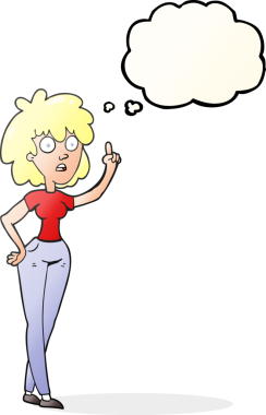 Bir insan tarafından çizilmiş serbest çizim baloncuk kadın.