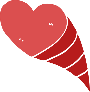 Bir insan tarafından çizilmiş aşk kalpleri.