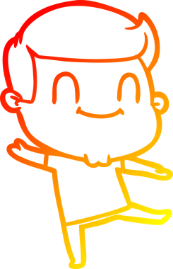 Bir insan tarafından çizilmiş mutlu bir adamın çizgi çizimi.