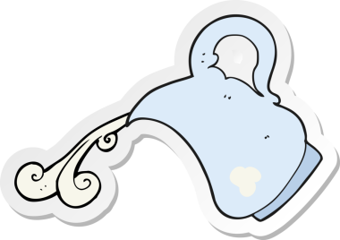 Bir insan tarafından çizilmiş süt sürahisinin çıkartması.