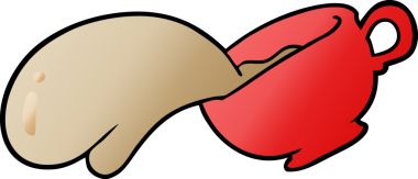 Bir insan tarafından çizilmiş kahve fincanı.