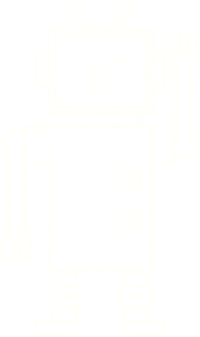 Bir insan tarafından çizilen Sallanan Robot Tebeşiri