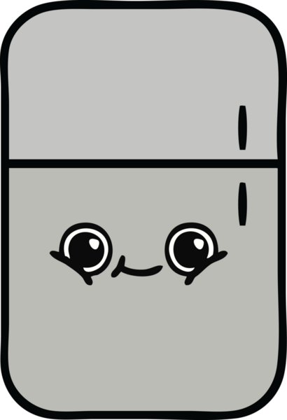 Bir insan tarafından çizilmiş buz dolabı karikatürü.