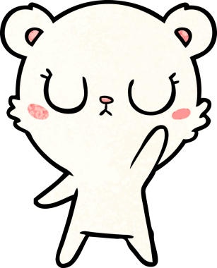 Bir insan tarafından çizilmiş kutup ayısı karikatürü