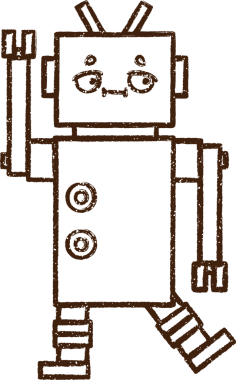 Bir insan tarafından çizilen Çılgın Robot Kömürü