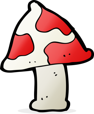 Bir insan tarafından çizilmiş mantar taburesi.
